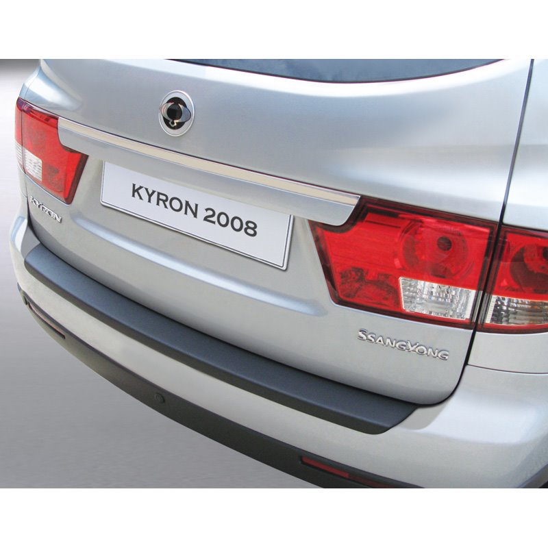 Protection de seuil arrière (ABS) sur mesure pour SsangYong Kyron 2008- Noir