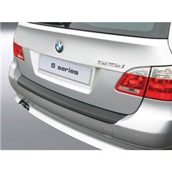 Protection de seuil arrière (ABS) sur mesure pour BMW Série 5 E61 Touring 2004-2010 (excl. M sport) Noir