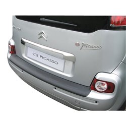 Protection de seuil arrière (ABS) sur mesure pour Citroën C3 Picasso Noir