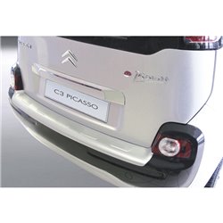Protection de seuil arrière (ABS) sur mesure pour Citroën C3 Picasso Argent