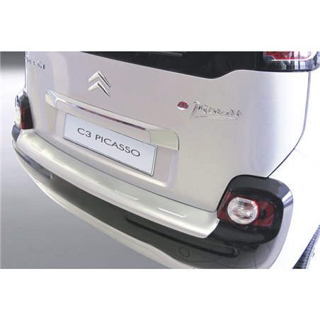 Protection de seuil arrière (ABS) sur mesure pour Citroën C3 Picasso Argent Protection de seuil arrière (ABS) sur mesure pour Citroën C3 Picasso Argent