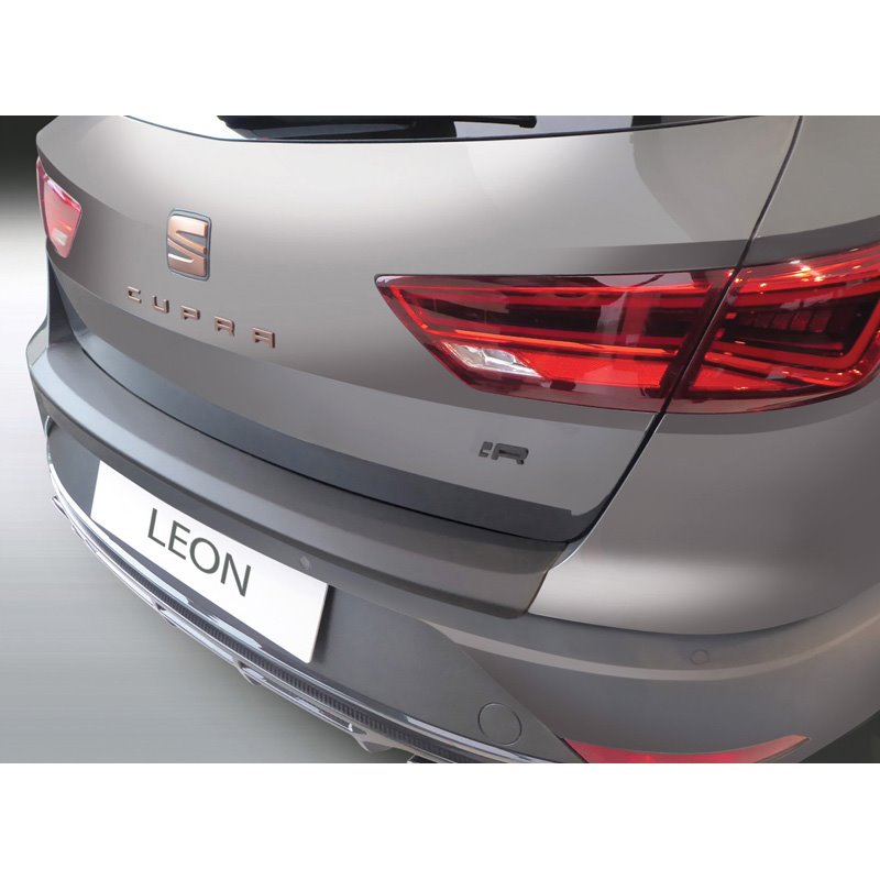 Protection de seuil arrière (ABS) sur mesure pour Seat Leon (5F) ST S/SE/FR/X-Perience/Cupra 2017-2020 Noir