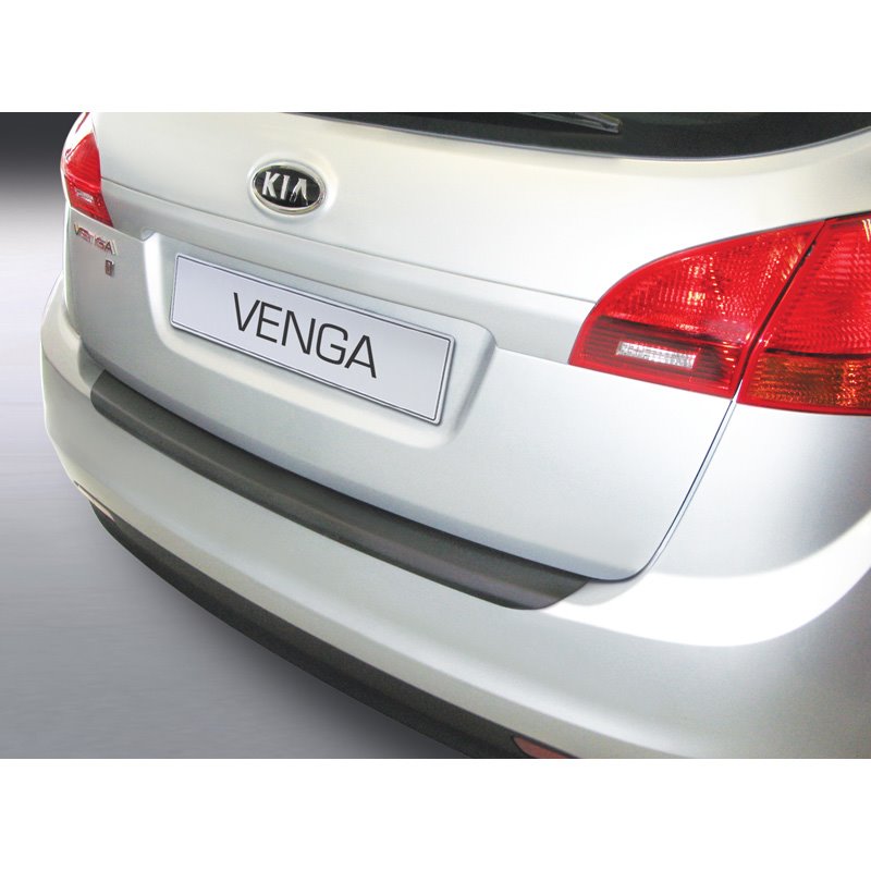 Protection de seuil arrière (ABS) sur mesure pour Kia Venga Noir