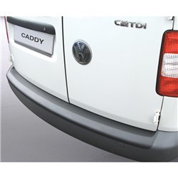 Protection de seuil arrière (ABS) sur mesure pour Volkswagen Caddy II 2004-2015 (pour pare-chocs sans peinture) Noir