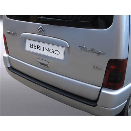 Protection de seuil arrière (ABS) sur mesure pour Citroën Berlingo 1996-2008 Noir