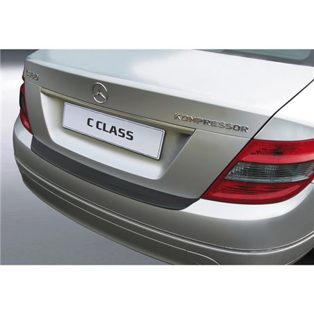 Protection de seuil arrière (ABS) sur mesure pour Mercedes Classe-C W204 Sedan 2007-2011 Noir