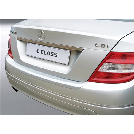 Protection de seuil arrière (ABS) sur mesure pour Mercedes Classe-C W204 Sedan 2007-2011 Argent