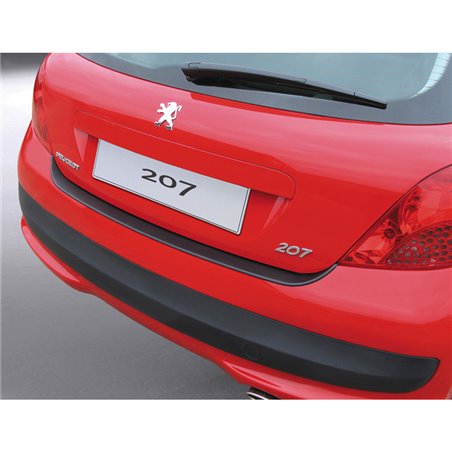 Protection de seuil arrière (ABS) sur mesure pour Peugeot 207 HB 3 portes Noir