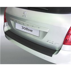 Protection de seuil arrière (ABS) sur mesure pour Peugeot 308 SW 08-13 Noir
