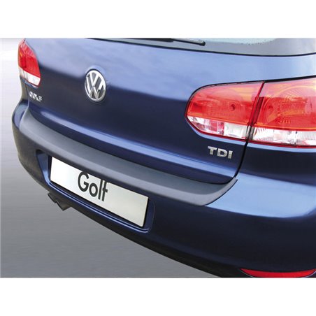 Protection de seuil arrière (ABS) sur mesure pour Volkswagen Golf VI 2008-2012 Noir