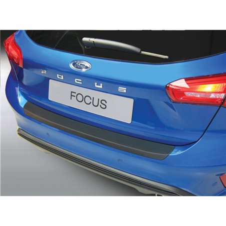 Protection de seuil arrière (ABS) sur mesure pour Ford Focus IV HB 5-portes 9/2018- Noir