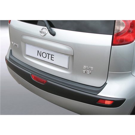 Protection de seuil arrière (ABS) sur mesure pour Nissan Note 2006-2013 Noir