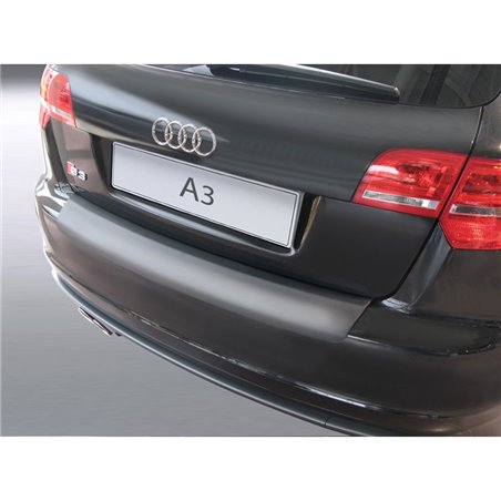 Protection de seuil arrière (ABS) sur mesure pour Audi A3 8P Sportback 2008-2012 Noir