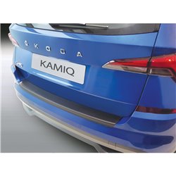 Protection de seuil arrière (ABS) sur mesure pour Skoda Kamiq 2019- Noir