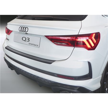 Protection de seuil arrière (ABS) sur mesure pour Audi Q3 (F3N) Sportback 2019- Noir