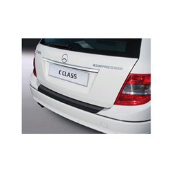 Protection de seuil arrière (ABS) sur mesure pour Mercedes Classe-C W204 Kombi 2007-2011 (excl. AMG) Noir