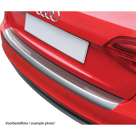 Protection de seuil arrière (ABS) sur mesure pour Mercedes Classe-C W204 Kombi 2007-2011 (excl. AMG) Look 'Alu Brossé'