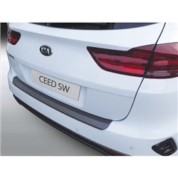 Protection de seuil arrière (ABS) sur mesure pour Kia Cee'd (CD) SW 2018- Noir