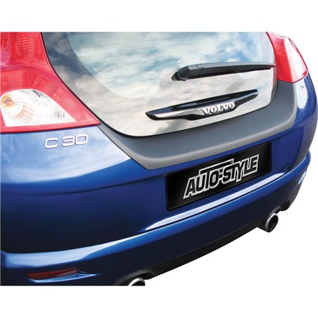 Protection de seuil arrière (ABS) sur mesure pour Volvo C30 Noir