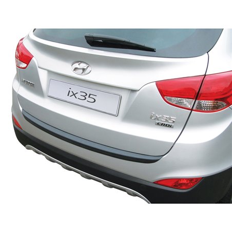 Protection de seuil arrière (ABS) sur mesure pour Hyundai ix35 2010-2015 Noir