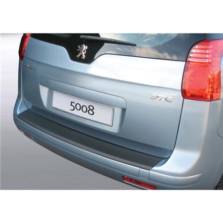 Protection de seuil arrière (ABS) sur mesure pour Peugeot 5008 Noir