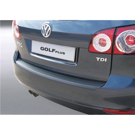 Protection de seuil arrière (ABS) sur mesure pour Volkswagen Golf VI Plus 2009-2014 Noir