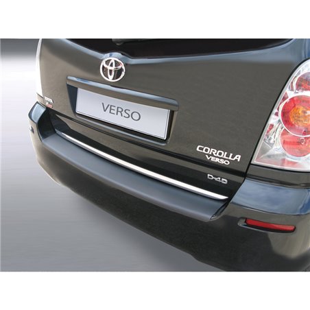 Protection de seuil arrière (ABS) sur mesure pour Toyota Corolla Verso 5 portes 2004-2009 Noir