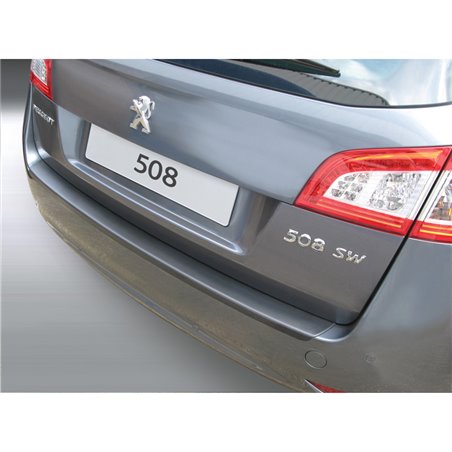 Protection de seuil arrière (ABS) sur mesure pour Peugeot 508 SW 2011-2019 Noir Protection de seuil arrière (ABS) sur mesure pour Peugeot 508 SW 2011-2019 Noir