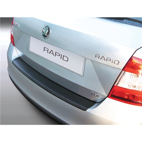 Protection de seuil arrière (ABS) sur mesure pour Skoda Rapid 4 portes 2012- Noir Protection de seuil arrière (ABS) sur mesure pour Skoda Rapid 4 portes 2012- Noir