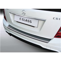 Protection de seuil arrière (ABS) sur mesure pour Mercedes Classe-C W204 Estate 2011-2014 Noir
