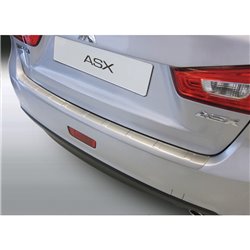 Protection de seuil arrière (ABS) sur mesure pour Mitsubishi ASX 11/2012-9/2016 Look 'Alu Brossé'