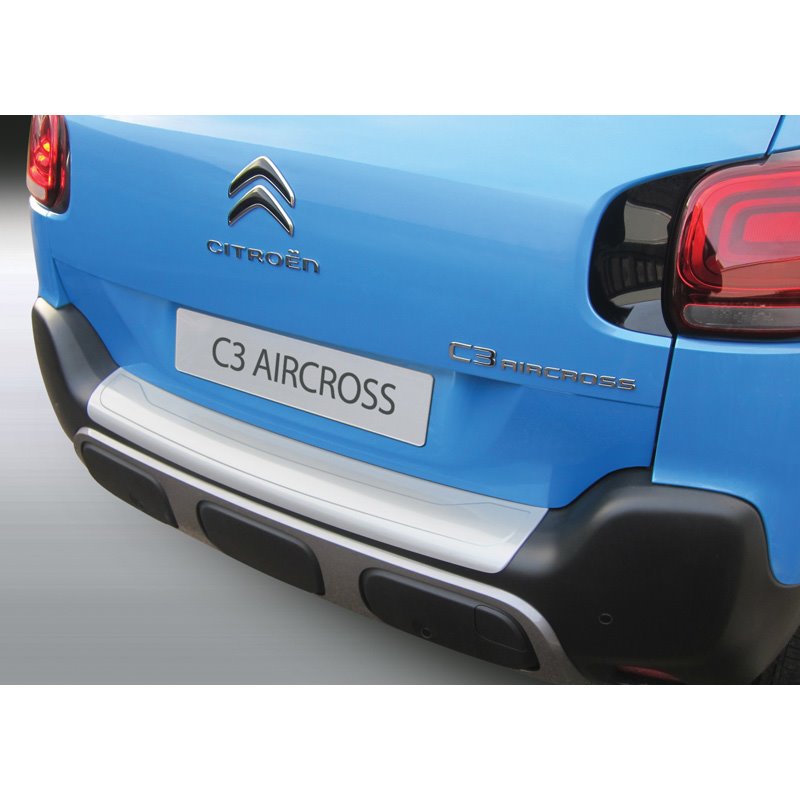 Protection de seuil arrière (ABS) sur mesure pour Citroën C3 Aircross 2017- Noir