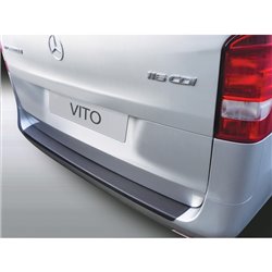 Protection de seuil arrière (ABS) sur mesure pour Mercedes Vito/Classe-V/AMG/Viano Facelift 3/2019- Noir