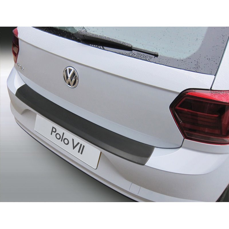 Protection de seuil arrière (ABS) sur mesure pour Volkswagen Polo VI 5-portes 2017-2021 Noir