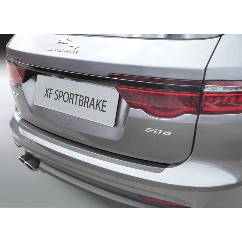 Protection de seuil arrière (ABS) sur mesure pour Jaguar XF Sportbrake 2017- Noir