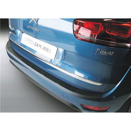 Protection de seuil arrière (ABS) sur mesure pour Citroën C4 Picasso 2013- & C4 Spacetourer 2018- 'Ribbed' Noir Protection de seuil arrière (ABS) sur mesure pour Citroën C4 Picasso 2013- & C4 Spacetourer 2018- 'Ribbed' Noir