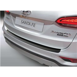 Protection de seuil arrière (ABS) sur mesure pour Hyundai Santa Fe 9/2015-8/2018 Noir