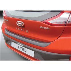 Protection de seuil arrière (ABS) sur mesure pour Hyundai Ioniq Hybrid 10/2016- Noir