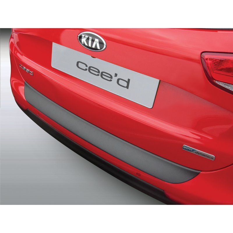 Protection de seuil arrière (ABS) sur mesure pour Kia Cee'd Sportswagon 2015-2018 Noir