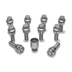 Jeu de Boulons de roue H&R sphérique avec cône mobile R14 M14x1.50 - Longueur 42mm - 10 pièces (p.e. sur mesure pour Audi Q3, Q5