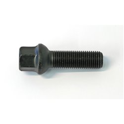 Boulon de roue H&R sphérique R13 M14x1.50 - Longueur 28mm - Noir (sur mesure pour p.e. VAG)