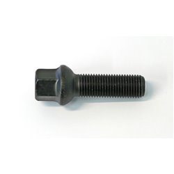 Boulon de roue H&R sphérique R13 M14x1.50 - Longueur 33mm - Noir (sur mesure pour p.e. VAG)