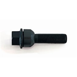 Boulon de roue H&R sphérique avec cône mobile R14 M14x1.50 - Longueur 63mm - Noir (p.e. sur mesure pour Porsche)