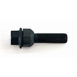 Boulon de roue H&R sphérique avec cône mobile R14 M14x1.50 - Longueur 68mm - Noir (p.e. sur mesure pour Porsche)