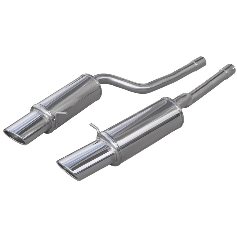 100% Inox Échappement Double sur mesure pour Audi RS6 4.2i V8 (450cv) 2002-04 Droite/Gauche 150x105mm