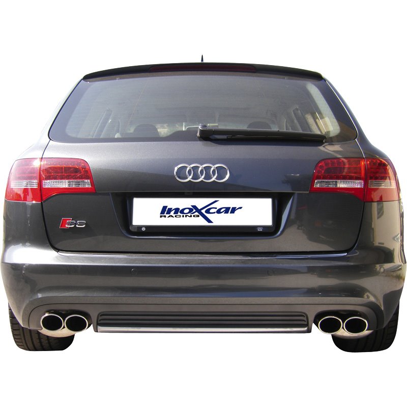 100% Inox Échappement Double sur mesure pour Audi S6 Avant 5.2FSi Quattro (435cv) 2009- Droite/Gauche 2x90x70mm