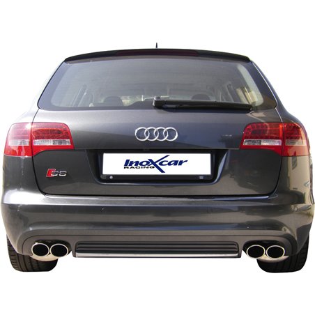 100% Inox Échappement Double sur mesure pour Audi S6 Avant 5.2FSi Quattro (435cv) 2009- Droite/Gauche 2x90x70mm