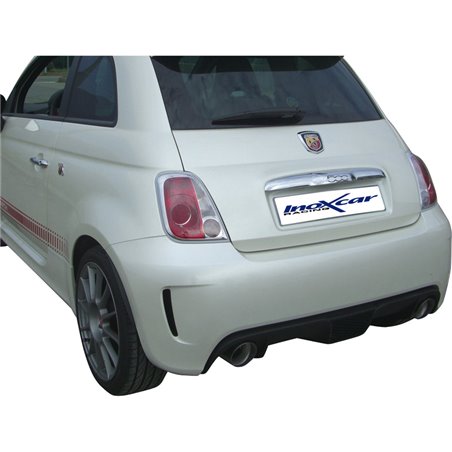 100% Inox Échappement Double sur mesure pour Fiat 500 1.4T Abarth 2008- Droite/Gauche 102mm Racing