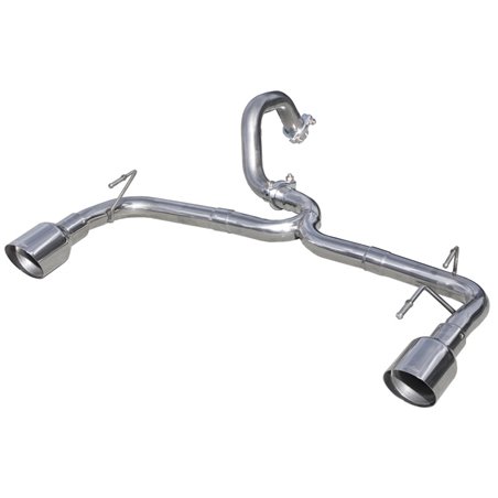 100% Inox Échappement Double sans silencieux sur mesure pour Fiat 500 Abarth 1.4T-Jet (135-160cv) 2008- + Cabrio 2010- 102mm Rac