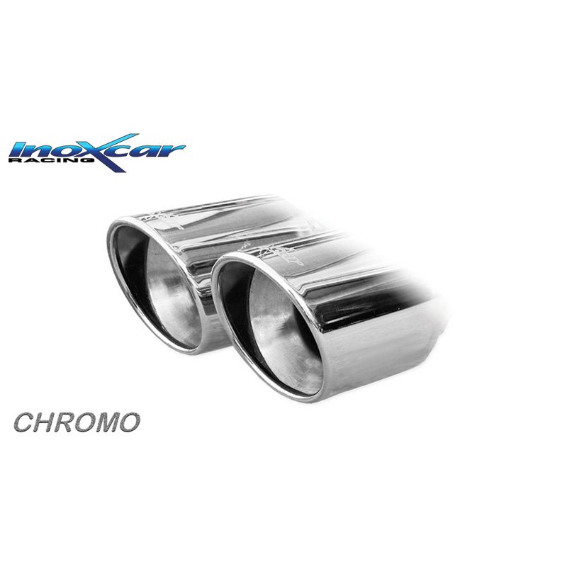 100% Inox Échappement Sport sur mesure pour Seat Leon 5F 2.0 TDI FR 150cv 2014- 2x80mm X-Race